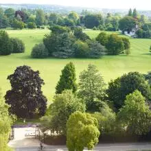 Birds eye view of Oxford University Parks